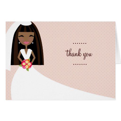 311-TOO CUTIE WEDDING THANK YOU AFRICAN AMERICAN CARDS