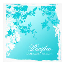 311-Tranquil Blue Garden Fade Custom Invites