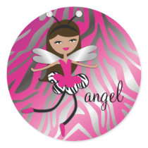 311 Trendy Angel Baby "Tan" Round Sticker