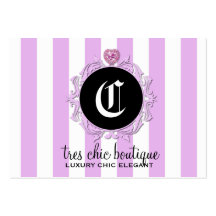 311 Tres Chic Lavender Stripes Business Card Templates