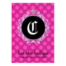 311 Tres Chic Pink Dots Business Card Templates
