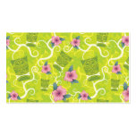 311-Tropical Tiki - Lime Green Name | Place card Business Card Templates