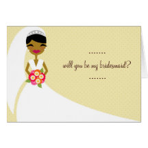 311-UPDO BRIDE Will You Be My Bridesmaid Card