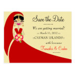 311-UPDO SAVE THE DATE INDIAN BRIDE POST CARD