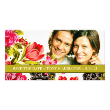 311-VIBRANT GARDEN SAVE THE DATE PERSONALIZED PHOTO CARD