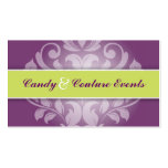 311-Vincelette Damask | Plum & Lime Business Card Template