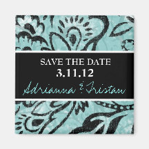 311-VINTAGE OCEAN SAVE THE DATE FRIDGE MAGNET