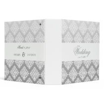 311-White Damask / Silver Fade Vinyl Binder