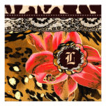 311-Wild Lily Orange Leopard | Square Invite