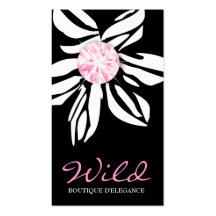 311-Wild Zebra Flower | Pink Diamond B Business Card