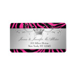 311-Zebra Silver Divine - Hot Pink Personalized Address Labels