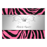 311-Zees Safari Lace Pink RSVP Personalized Invitation