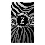 311-Zees Sexy Safari: Grey Storm Fade Business Card Template
