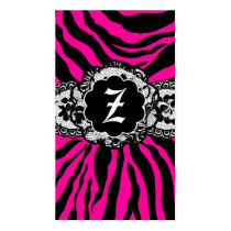 311-Zees Sexy Safari: NEON FLAMINGO BUSINESS CARD