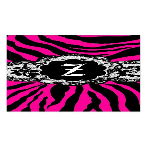 311-Zees Sexy Safari: NEON FLAMINGO BUSINESS CARD