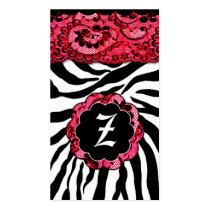 311-ZEES SEXY SAFARI: RACY RED BUSINESS CARD
