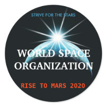 320s, WORLD SPACE ORGANIZATION, STRIVE FOR THE ... Sticker