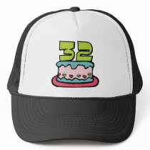 32 Year Old Birthday Cake Hat
