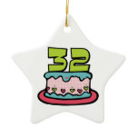 32 Year Old Birthday Cake Ornaments