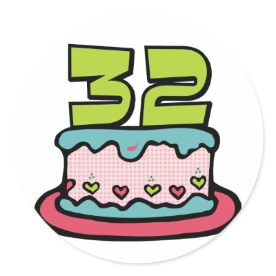32 Year Old Birthday Cake Sticker by Birthday_Bash