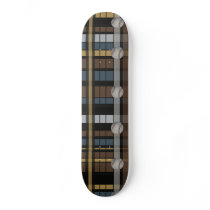 33. Brown Black Grey Plaid Baseball Design