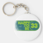 33rd birthday key chain