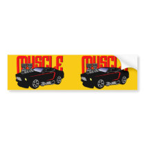 341 Cartoon Muscle Car Bumper Stickers
