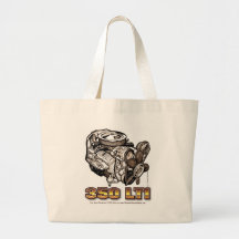 350 LT1 Corvette Engine Tote Bag