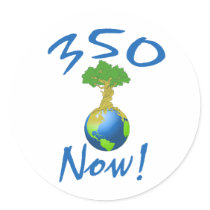 350 Now! Round Stickers