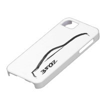 350z Black Silhouette Logo with white background iPhone 5 Cover