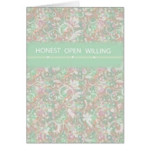 3511 Honest, Open Willing, Support Greeting Card