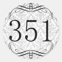 351 Area Code Round Stickers