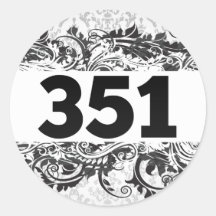 351 ROUND STICKER