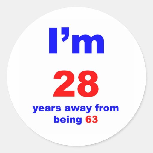 35 Birthday Round Sticker