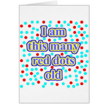 35 Red Dots Old Greeting Cards