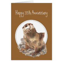 35th Anniversary Otter Be Proud, Congrats Card