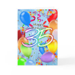 35th Birthday - Balloon Birthday Card - Happy Birt
