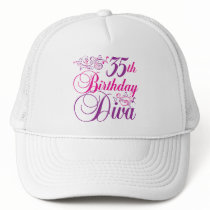 35th Birthday Diva Trucker Hat
