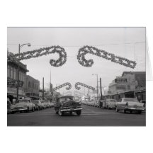 35th Street, Oak Park, Sacramento, CA, 1959 Greeting Cards