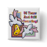 35th Wedding Anniversary Buttons