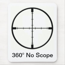 360 No Scope Video Game Joke FPS mouse pad