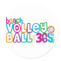 365 Beach Volleyball Stickers