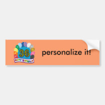 36th Birthday Balloons Design bumper stickers