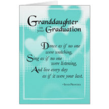 3739 Granddaughter Graduation Dance Cards