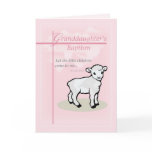 3874 Granddaughter Baptism Pink Lamb Card