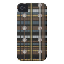 38. Brown Black Grey Plaid Baseball Design iPhone 4 Cases