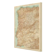 3940 Spain, Portugal ouest Stretched Canvas Print