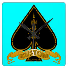 396 Kustom Spade Square Wallclocks