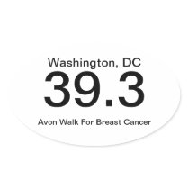 39.3 Washington DC Oval Stickers