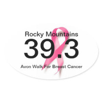 39.3 with Pink Ribbon Rocky's Sticker